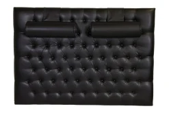 Vintage Sengegavl 210 cm Bonded Lær