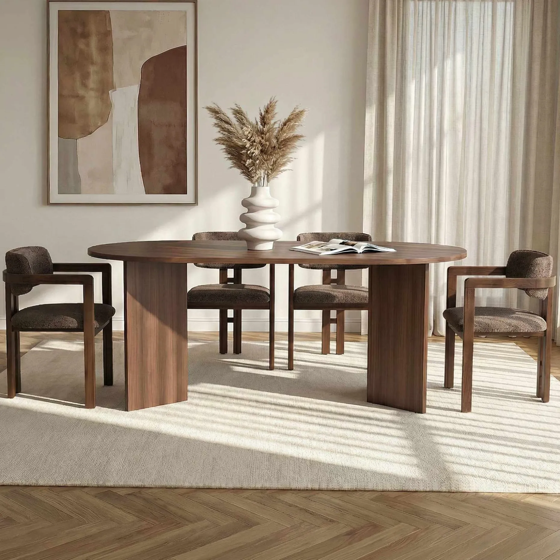 Vintar Spisebord- og stolsett 180x75x90 cm 5 deler