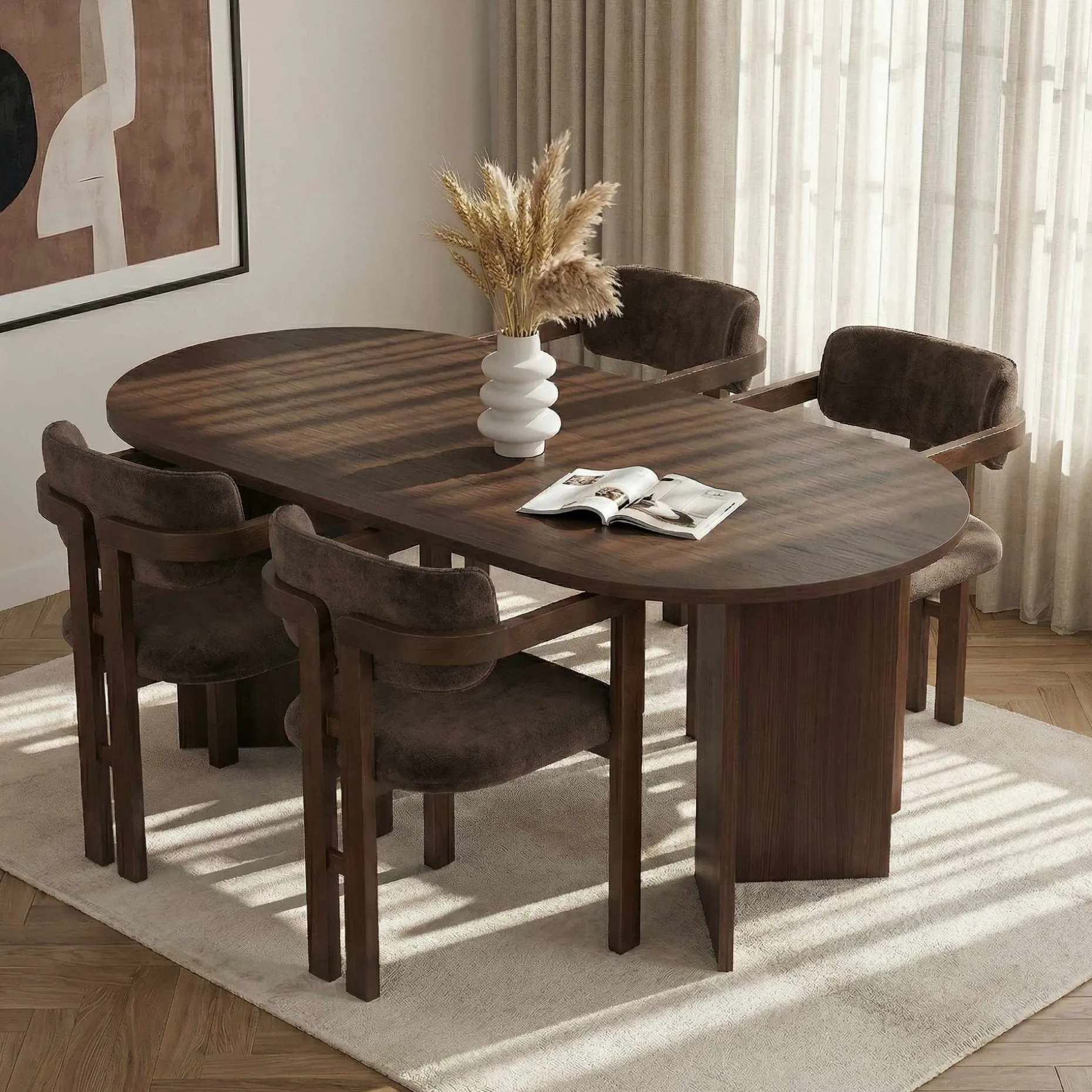 Vintar Spisebord- og stolsett 180x75x90 cm 5 deler