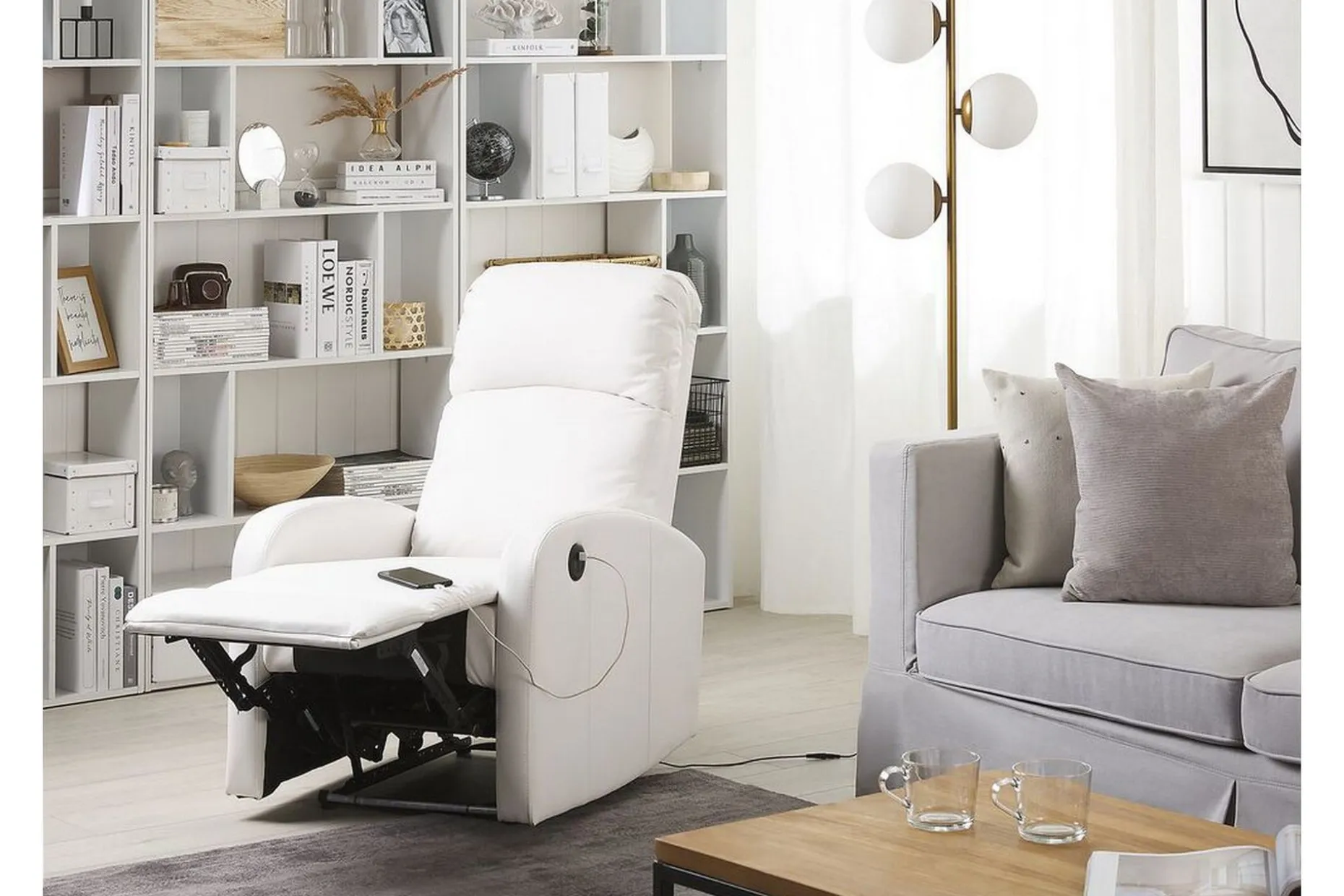 Virrat Lenestol LED-belysning + USB-port