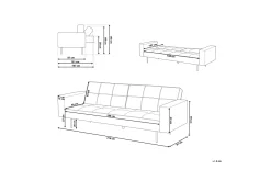 Visnes Sovesofa 218 cm