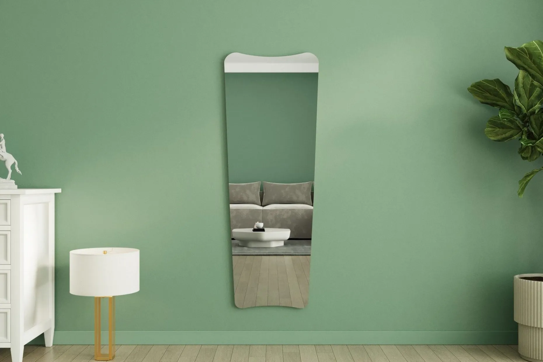 Vitros Veggspeil Rektangulær 55 cm