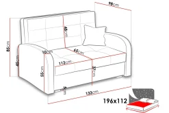 Viva Sovesofa 133x98x85 cm