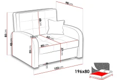 Viva Sovesofa 102x98x85 cm