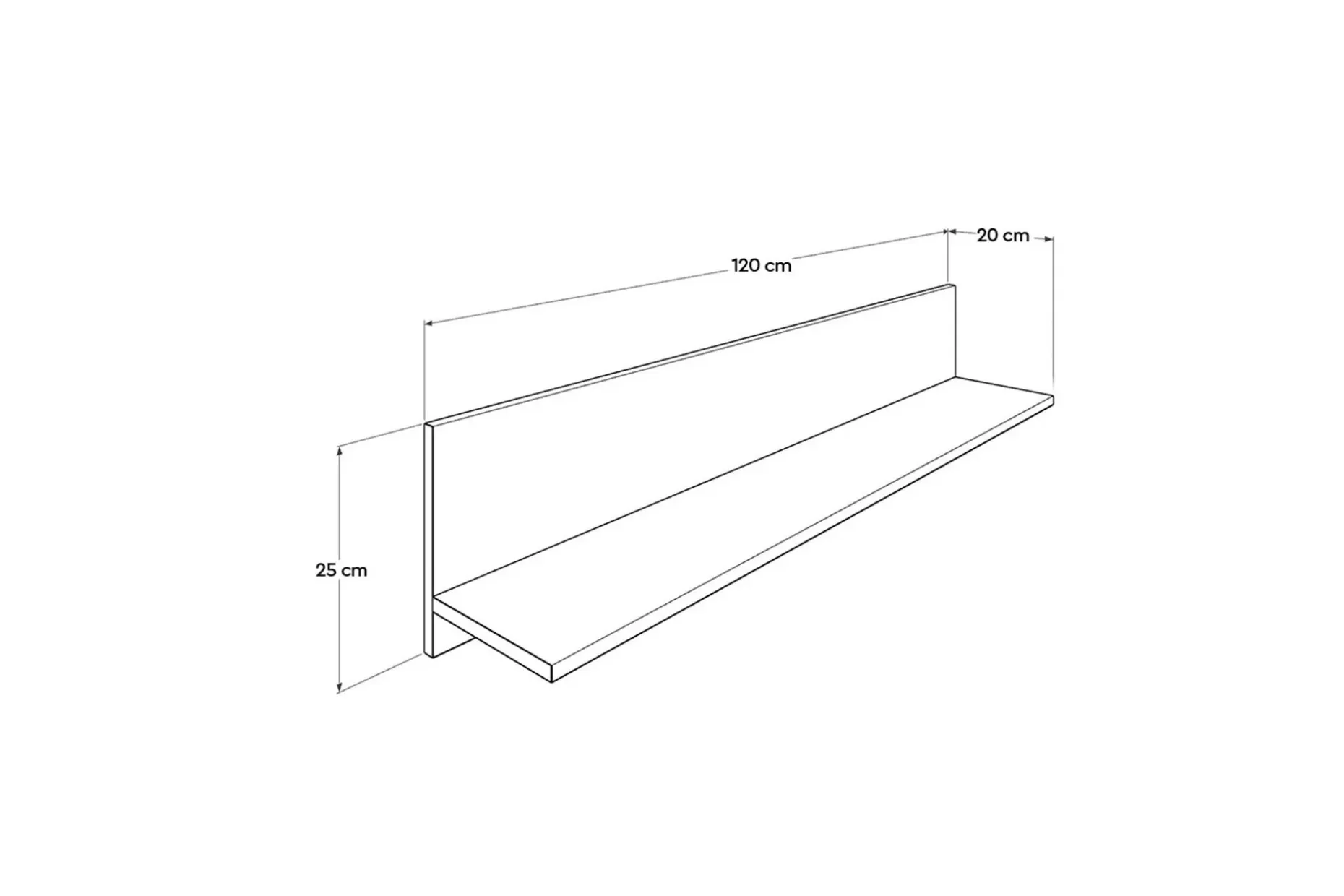 Wall Shelf Hvit høyglans