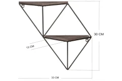 Wall Shelf Valnøtt|Svart