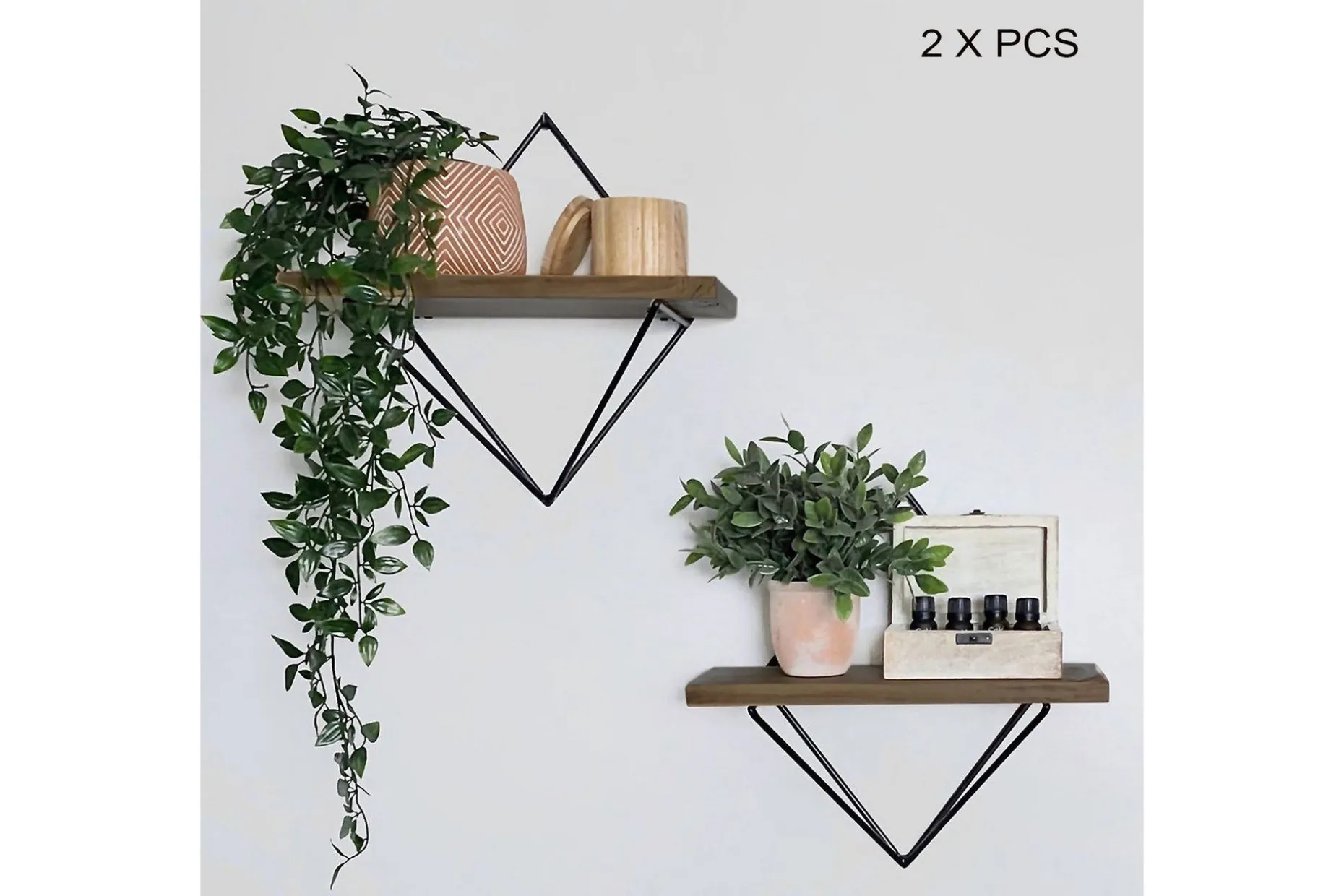 Wall Shelf Valnøtt|Svart
