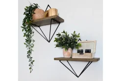 Wall Shelf Valnøtt|Svart