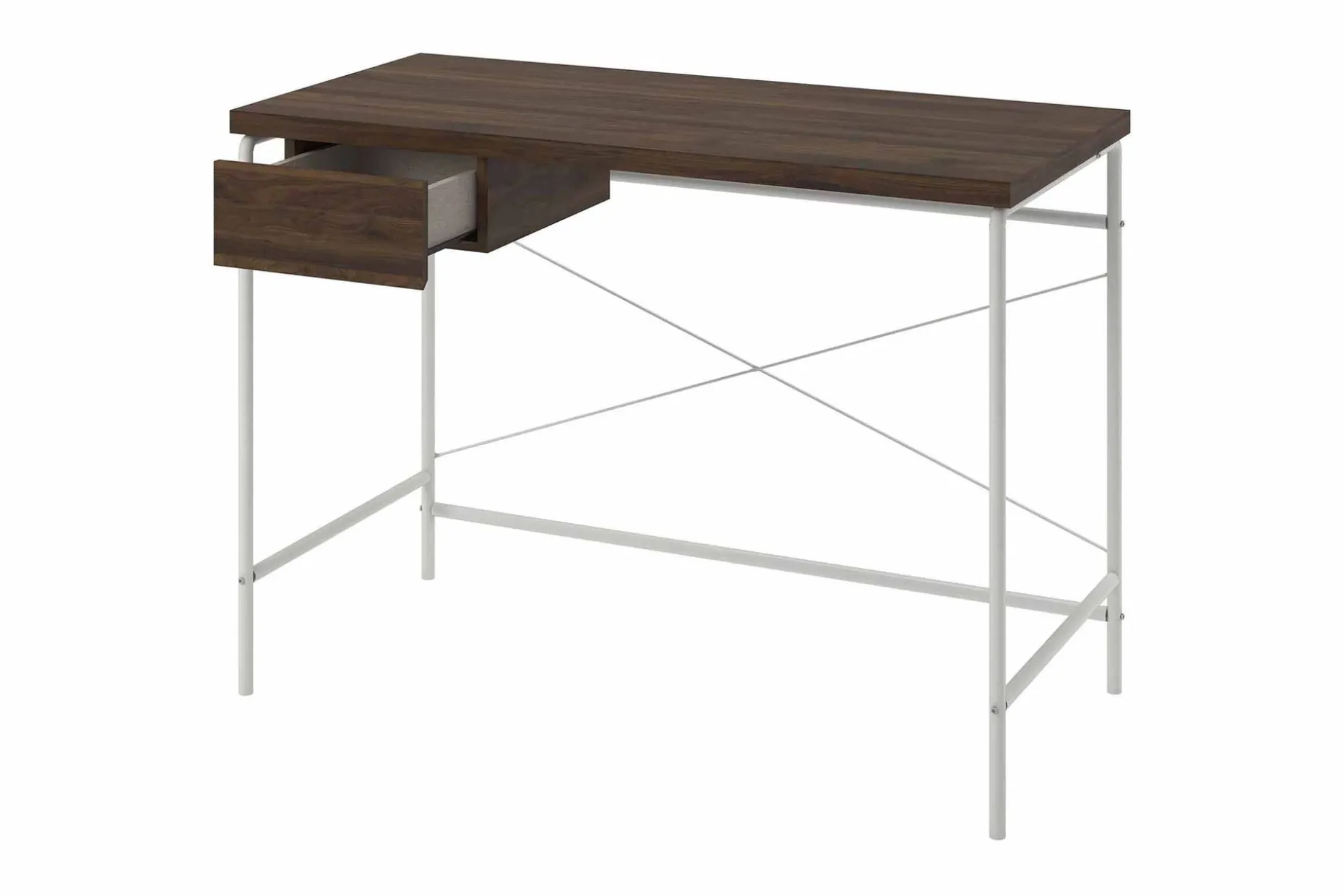 Webster Skrivebord 107 cm med Oppbevaringsskuff Valnøttsbrun