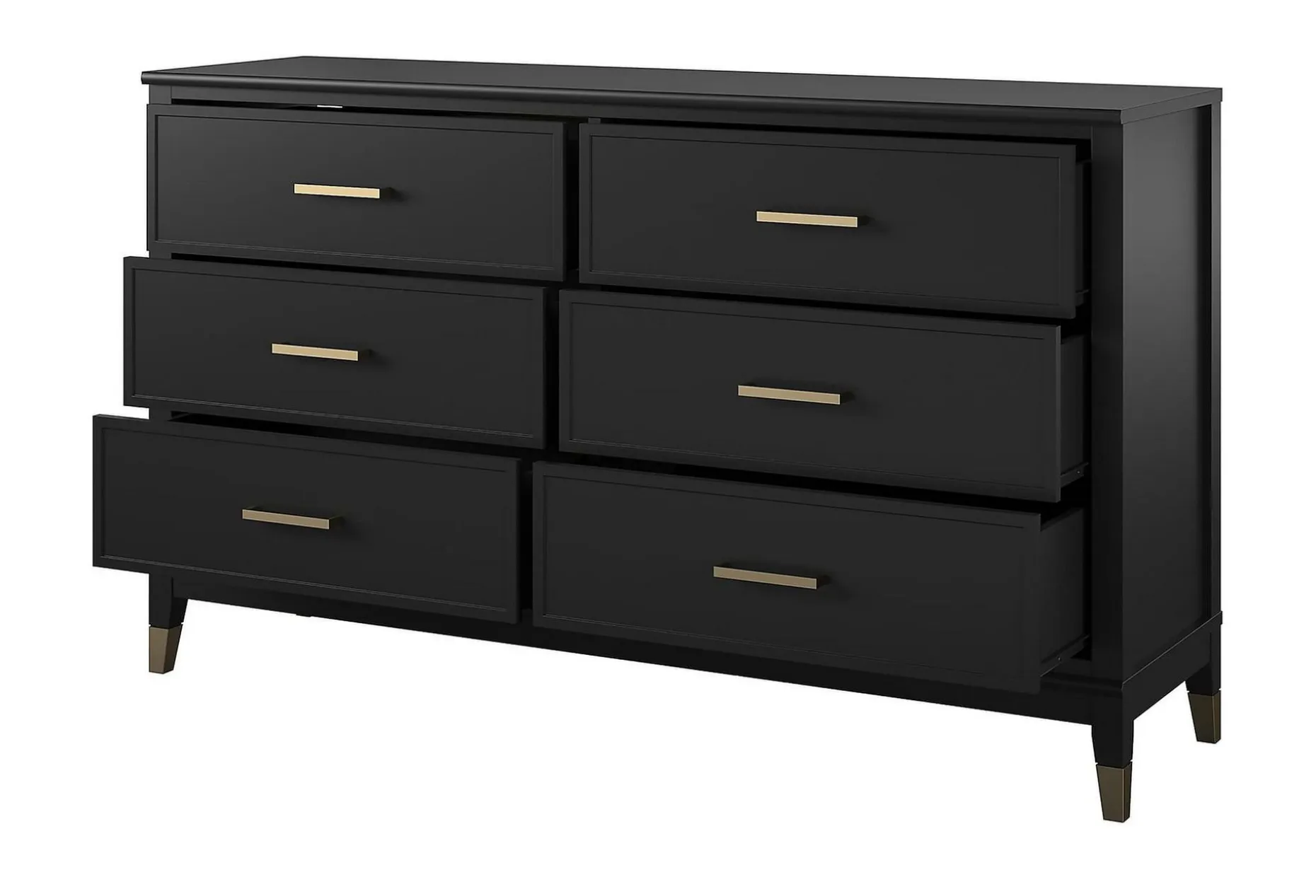 Westerleigh Kommode 144x41 cm Svart/Gull