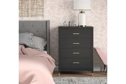 Westerleigh Kommode 76x50 cm Svart/Gull