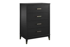 Westerleigh Kommode 76x50 cm Svart/Gull