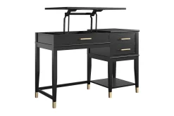 WesterleigH Skrivebord 116 cm Høy- og senkbart 3 Skuffer Sva