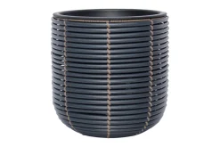 Wicker Blomsterkrukke D27xH28 cm Svart