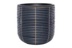 Wicker Blomsterkrukke D27xH28 cm Svart