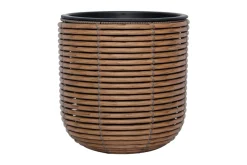 Wicker Blomsterkrukke D27xH28 cm Brun