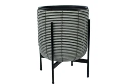 Wicker Blomsterkrukke på stativ 38x38xH49 cm Grå