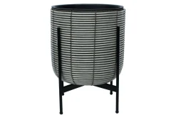 Wicker Blomsterkrukke på stativ 38x38xH49 cm Grå