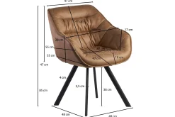Willowdale Karmstol med X-formede ben