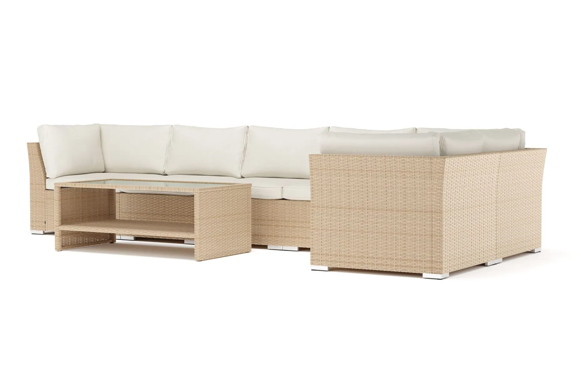 Wisconsin utendørs L-sofa 6-seters vendbar