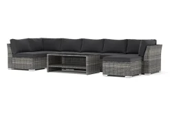Wisconsin utendørs U-sofa 7-seters med vendbar divan