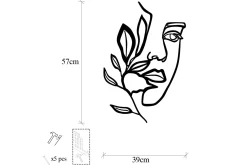 Woman Face Behind The Branch Veggdekor