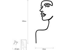 Woman Profile Veggdekor
