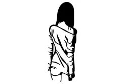 Woman With Loose Dress Veggdekor