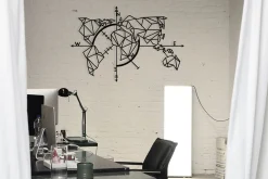 World Map Metal Decor 2 Veggdekor