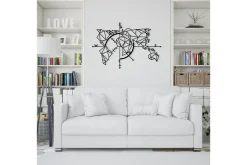 World Map Metal Decor 2 Veggdekor