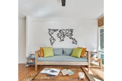 World Map Metal Decor 4 Veggdekor