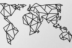 World Map Metal Decor 4 Veggdekor