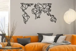 World Map Metal Decor 4 Veggdekor