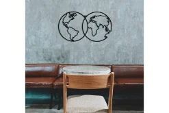 World Map Metal Decor 10 Veggdekor
