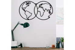 World Map Metal Decor 10 Veggdekor