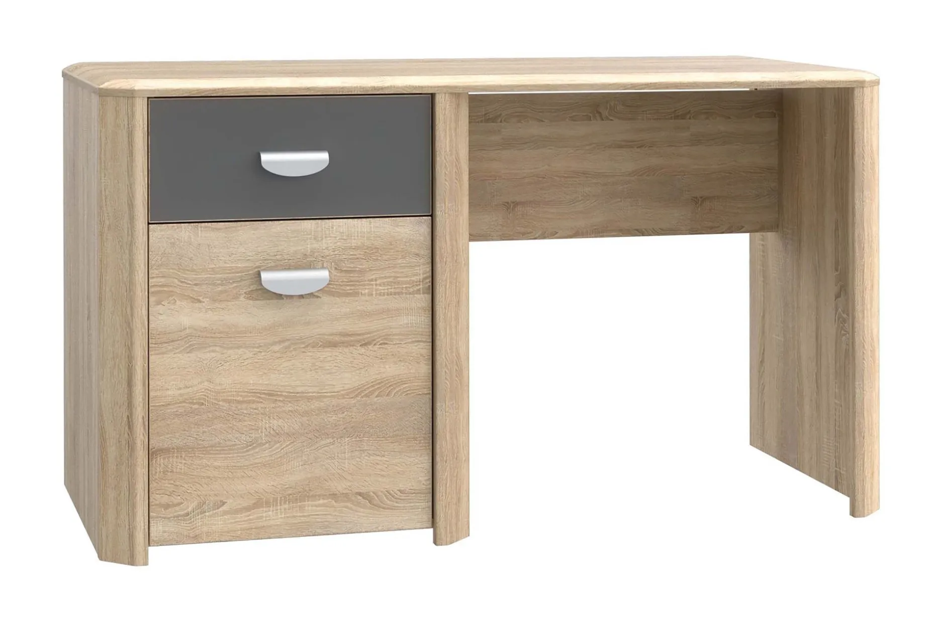 Yazmene Skrivebord 130 cm med Oppbevaringsskuff + Skap