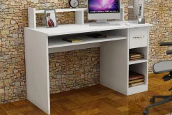 Yemisen Skrivebord 120 cm med Oppbevaringsskuff + Hyller