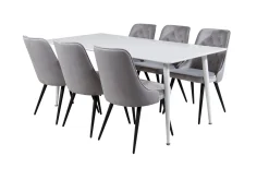 Ypas Spisegruppe 180cm inkl. 6 Valera Lyx Stoler