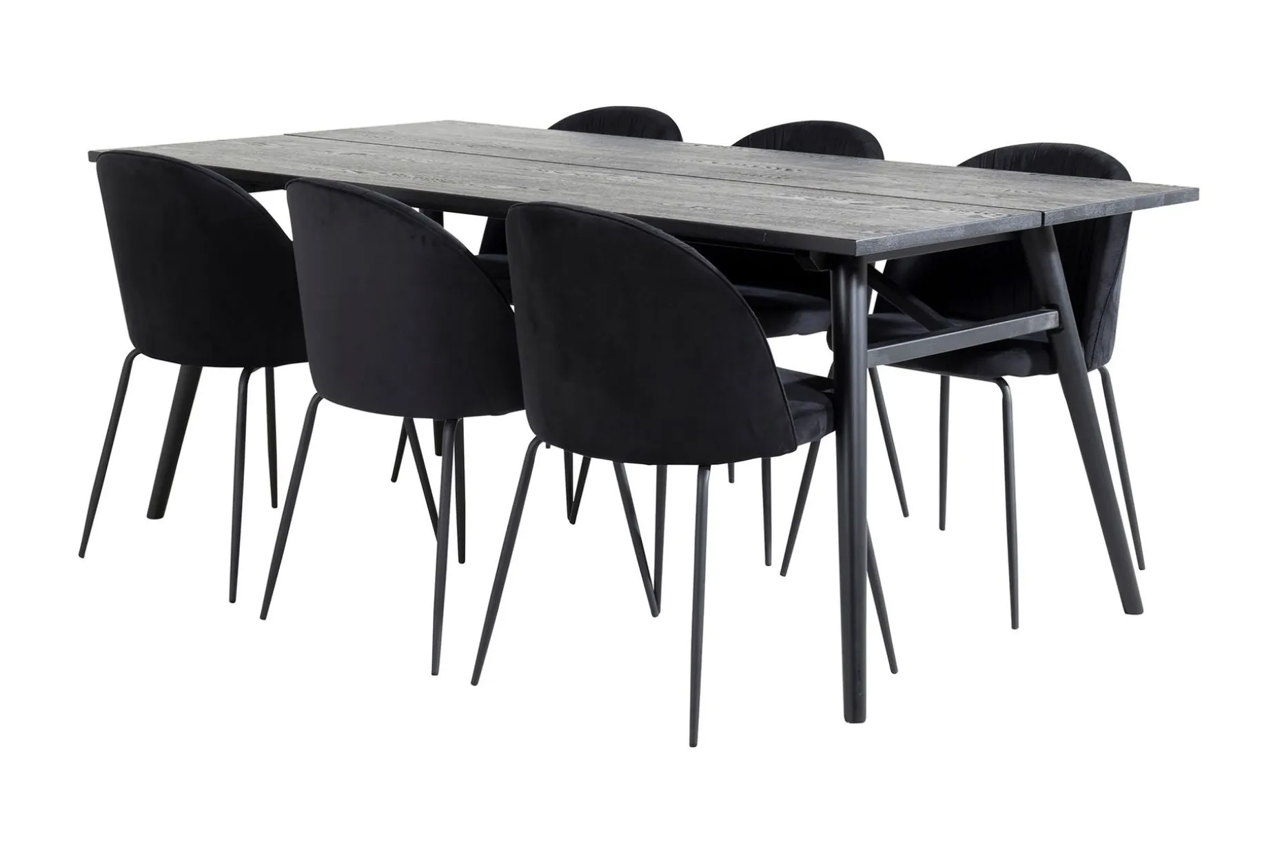 Zenazmi Forlengningsbar Spisegruppe 195 cm inkl. 6 Foyos Sto