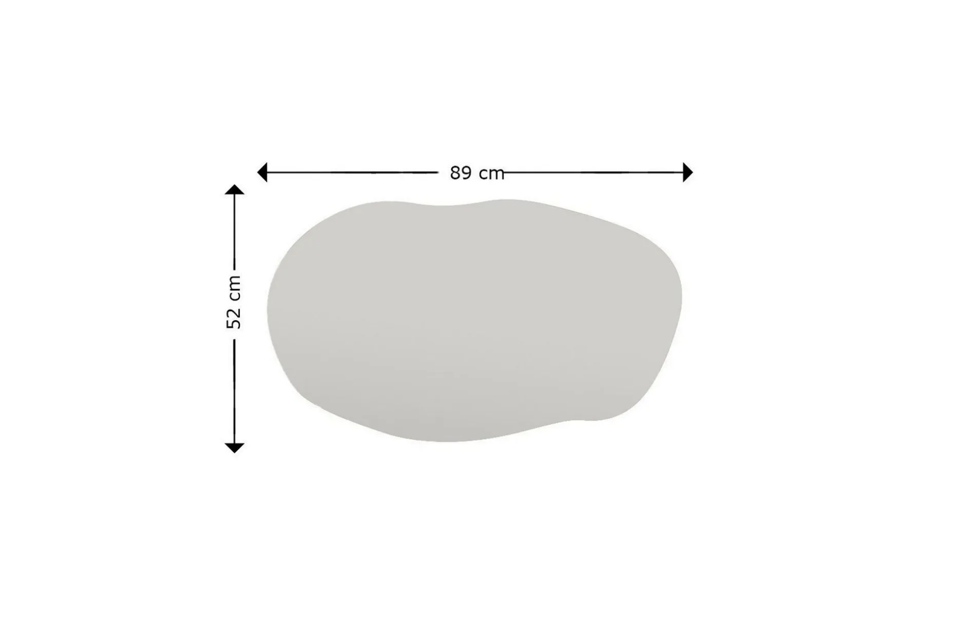 Zeo Speil 52 cm Rektangulær